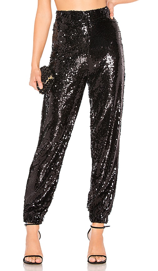 gold sequin joggers