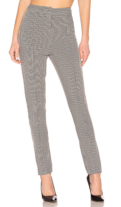 high waisted houndstooth pants