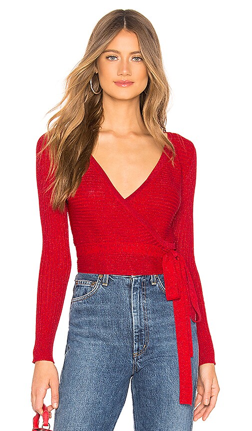 Mary Lurex Wrap Sweater