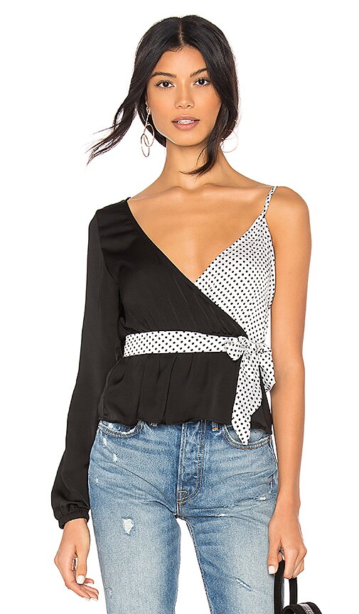 Hayley Two Tone Wrap Top