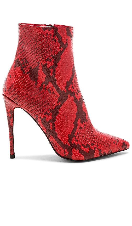Snake print booties for under $100!