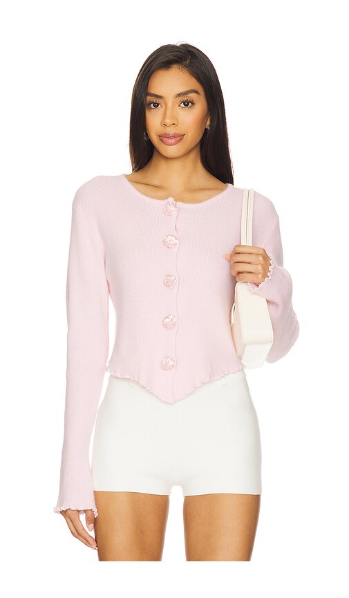 Rosette Knit Cardigan