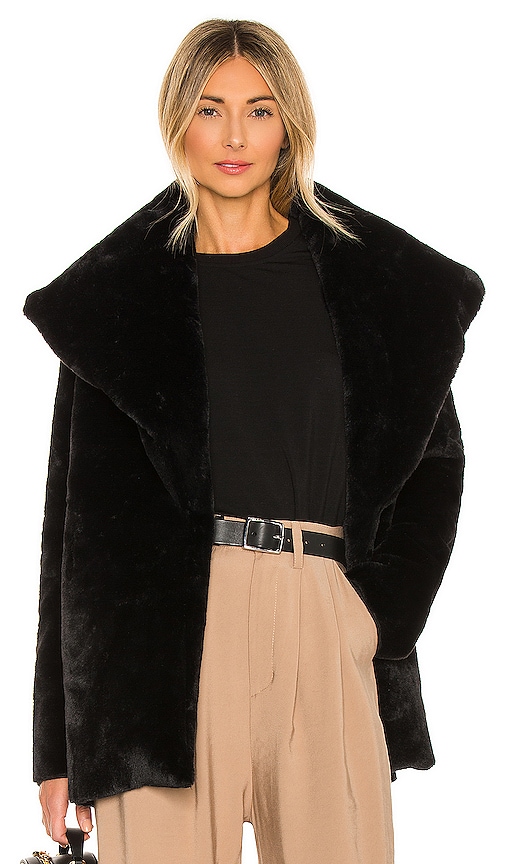 Bubish Delilah Faux Fur Jacket in Black | REVOLVE