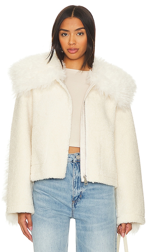 Bubish Bella Shearling Jacket in Ivory