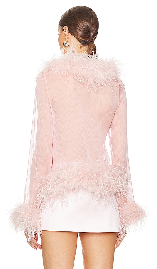  Bubish Bluse Gigi Feather In Pink. Größe 8/s. Also In 6/xs, 10/m, 12/l. 