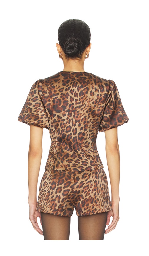  Bubish Bluse Mit Puffärmeln Poppy In Brown. Größe S. Also In Xs, M, L. 