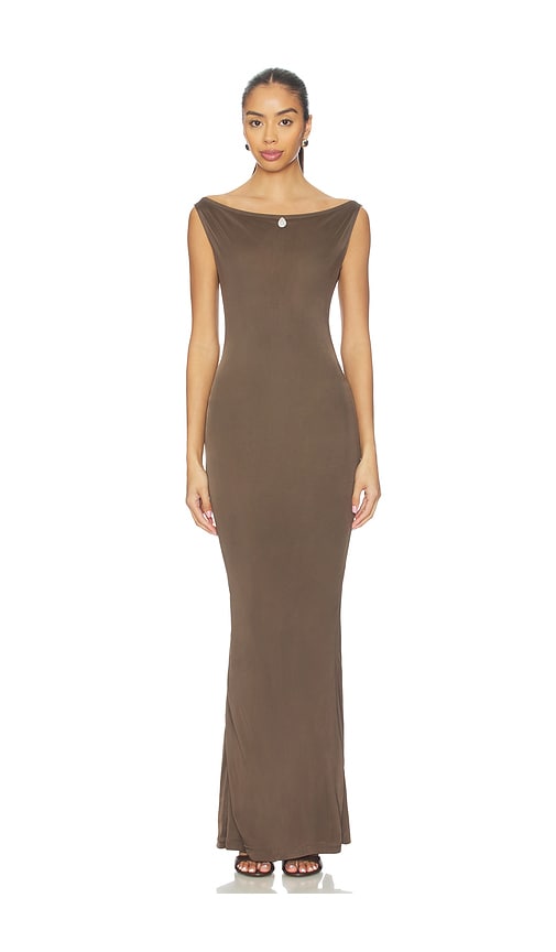 Buci Heron Dress In Brown