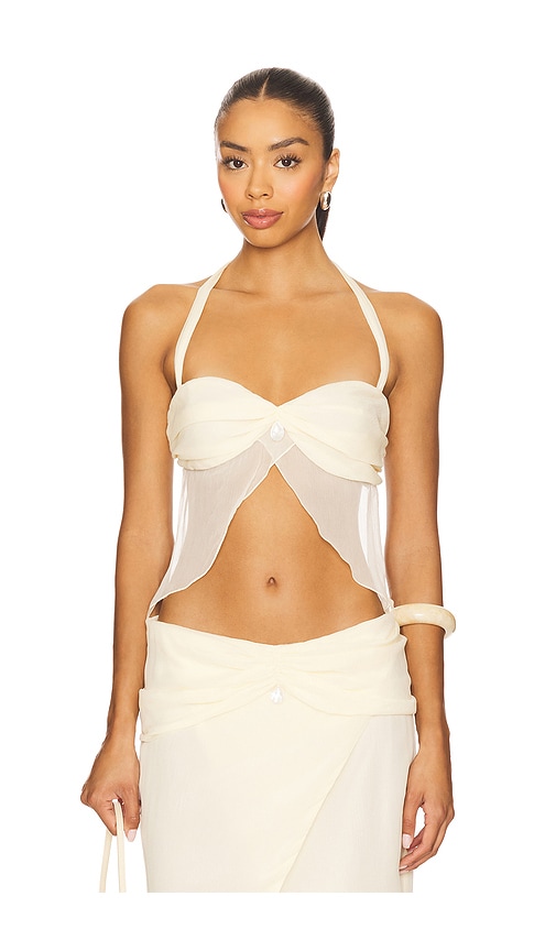 Dandelion Top in Cream. - size M (also in L)