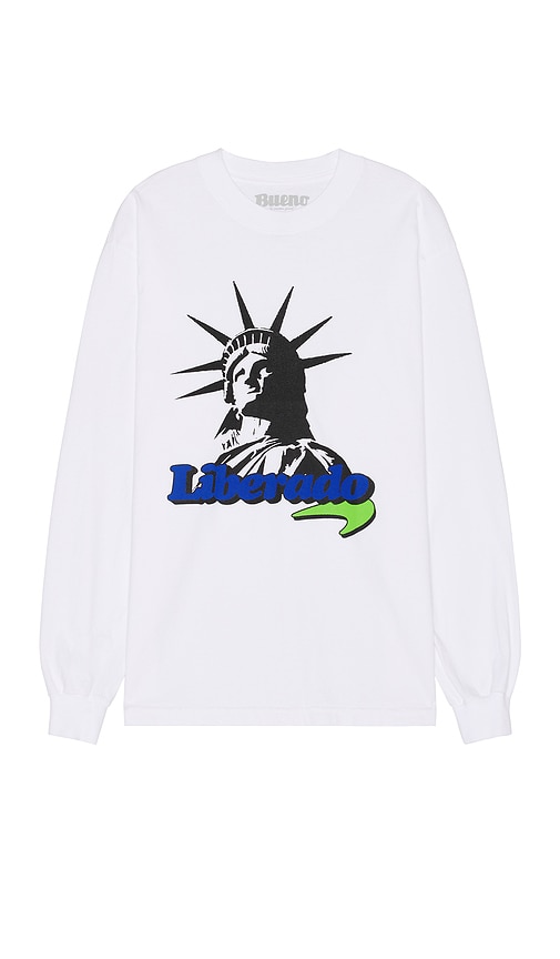 Shop Bueno Liberty Long Sleeve Tee In 화이트