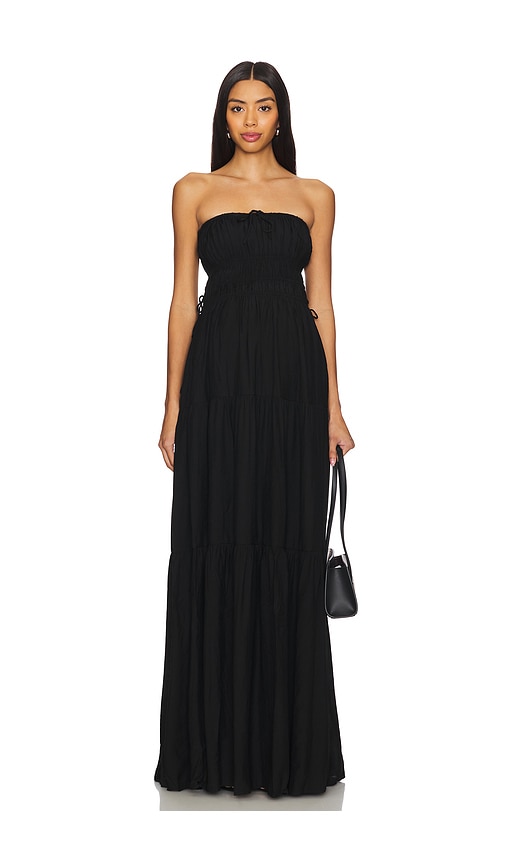 Bumpsuit Shirred Strapless Dress In Black