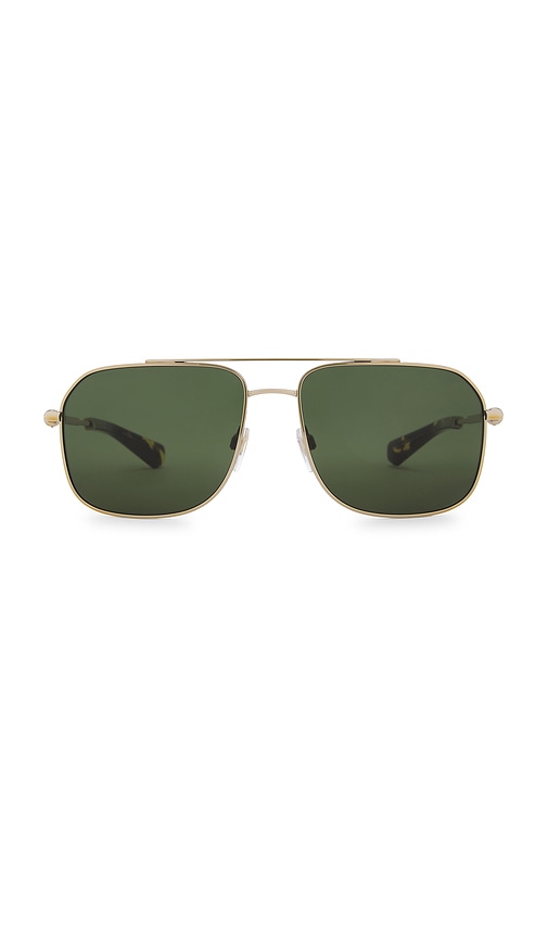 Burberry Rectangle Sunglasses In Metallic Gold