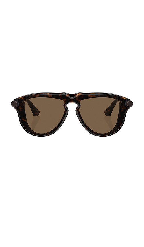 Shop Burberry Aviator Sunglasses In Black