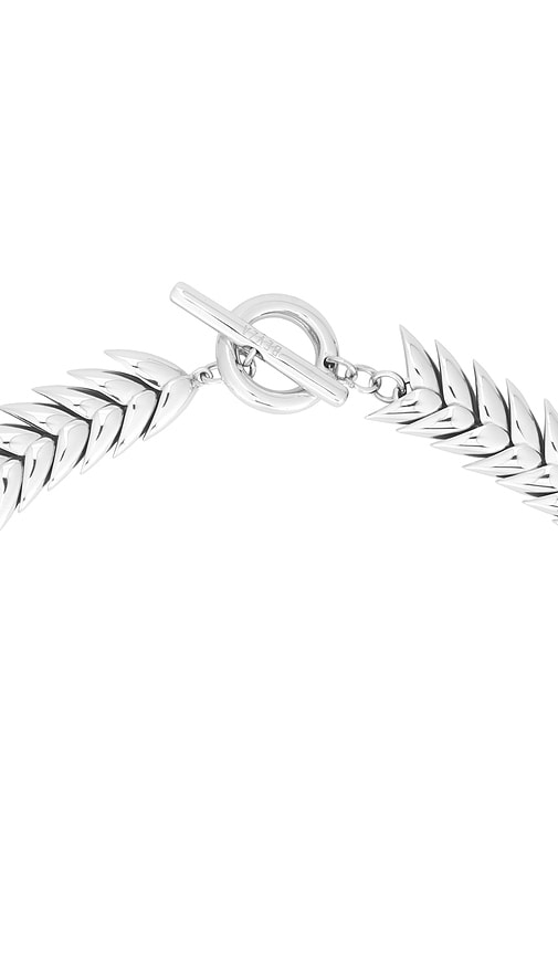  Bevza Halskette Spikelet In Metallic Silver. 