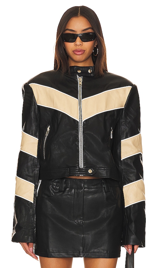 Shop By.dyln Tobaias Faux Leather Moto Jacket In Black
