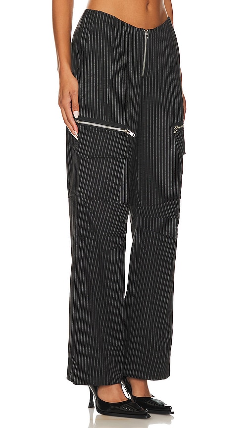 Shop By.dyln Avani Pants In Black Pinstripe