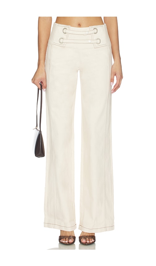 BY.DYLN PANTALON EMMETT en Cream. Taille M. Also en XS, S, L, XL, XXL.