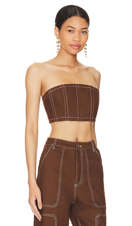 Shop By.dyln X Revolve Cooper Crop Top In Chocolate