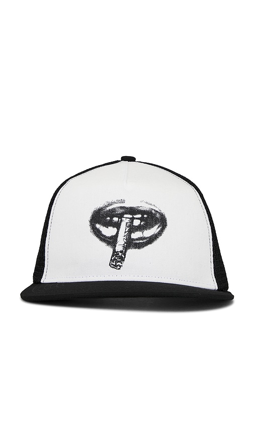 Burning Cash Trucker Hat in Black.