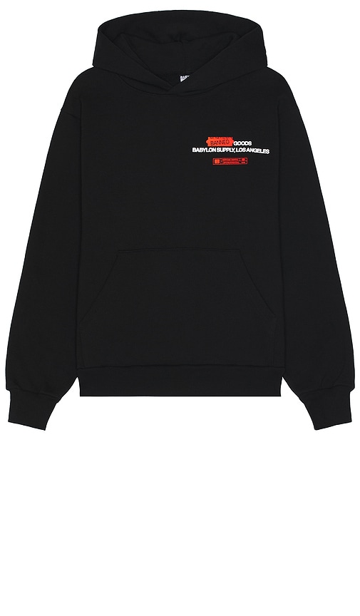 Shop Babylon Banned Goods Hoodie In 黑色