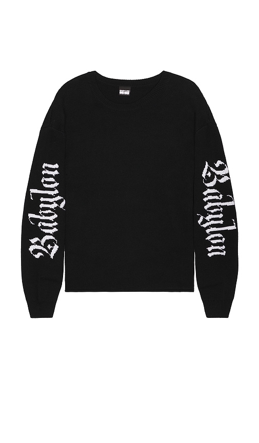 Cropped Knit Sweater in Black. - size S (also in L, M, XL/1X)