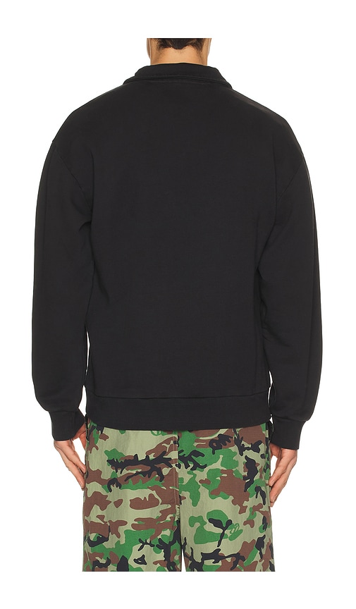 Babylon Half Zip Pullover Sweater In Black