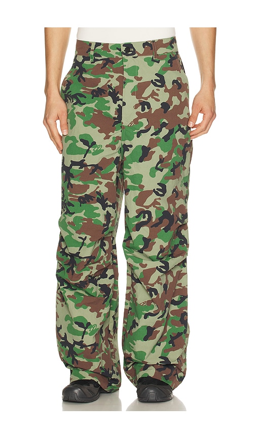 Babylon Ripstop Camo Pants In Green