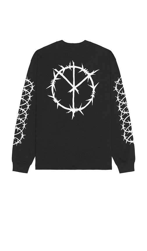 Barbed Long Sleeve Tee in Black. - size XL/1X (also in L, M, S)