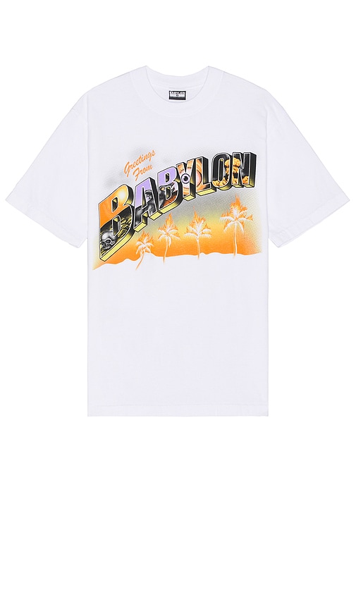 Shop Babylon Greetings T-shirt In 白色