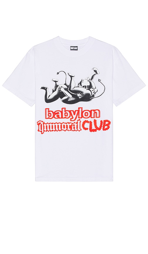 Shop Babylon Immoral Club T-shirt In 白色