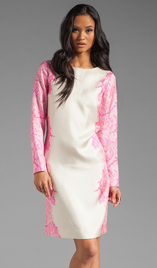 Paisley Flame Silk Mini Dress