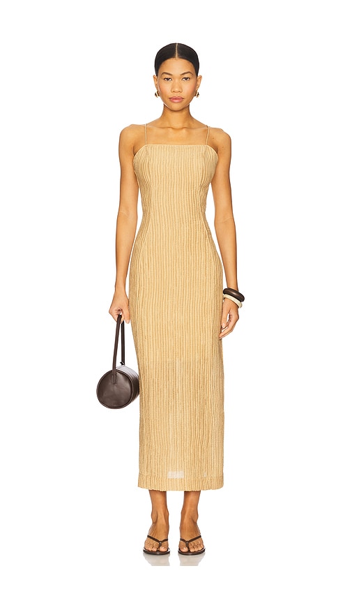 Lucille Dress in Beige. - size 42 (also in 34, 36, 38, 40)