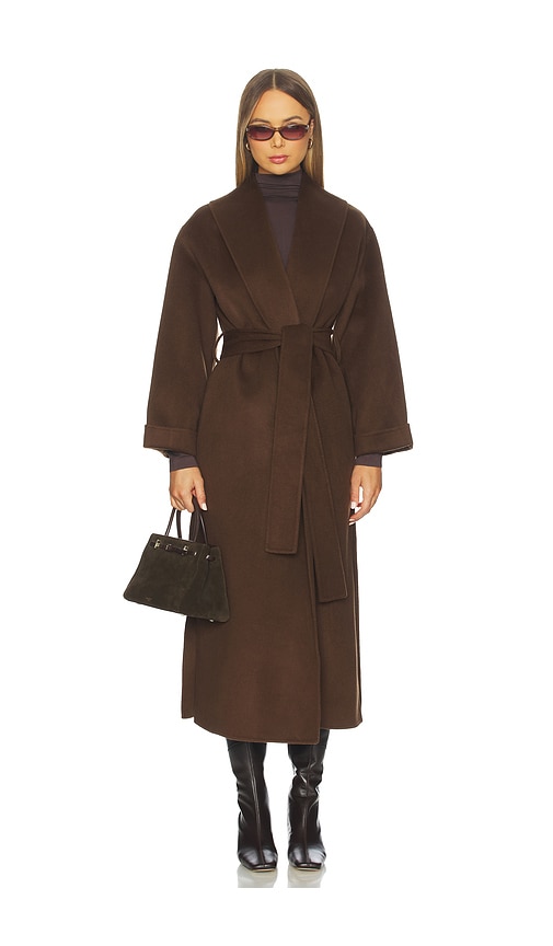 By Malene Birger Brown Wool Long Trullem Coat In Brown