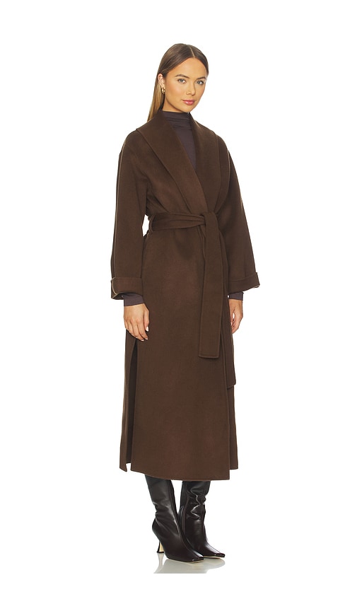 By Malene Birger Brown Wool Long Trullem Coat In Brown