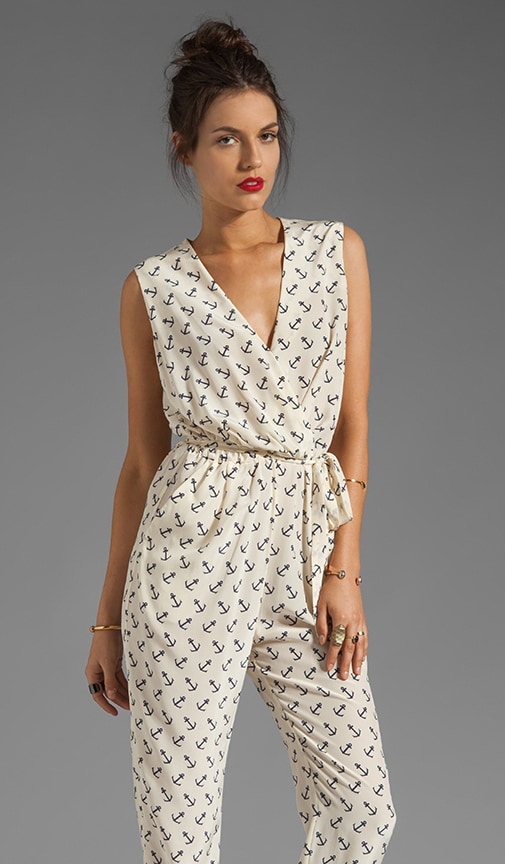Sailor Chic Etalia Silk Print Jumpsuit