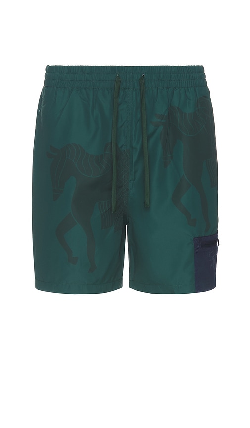 Shop By Parra Short Horse Shorts In Green