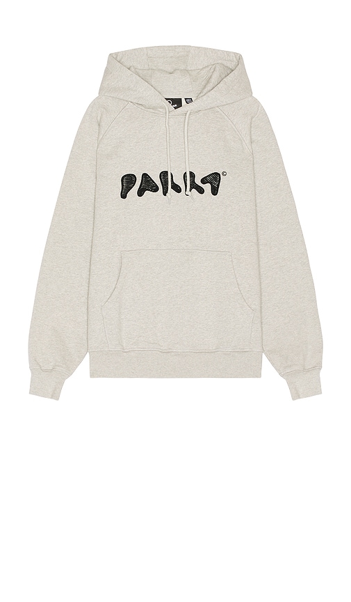 Shop By Parra Blob Logo Hooded Sweatshirt In Light Grey