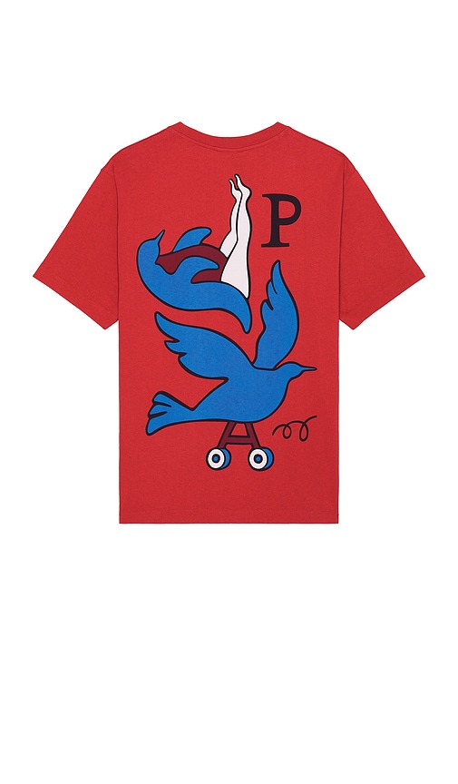 Shop By Parra Wheeled Bird T-shirt In 铁锈色