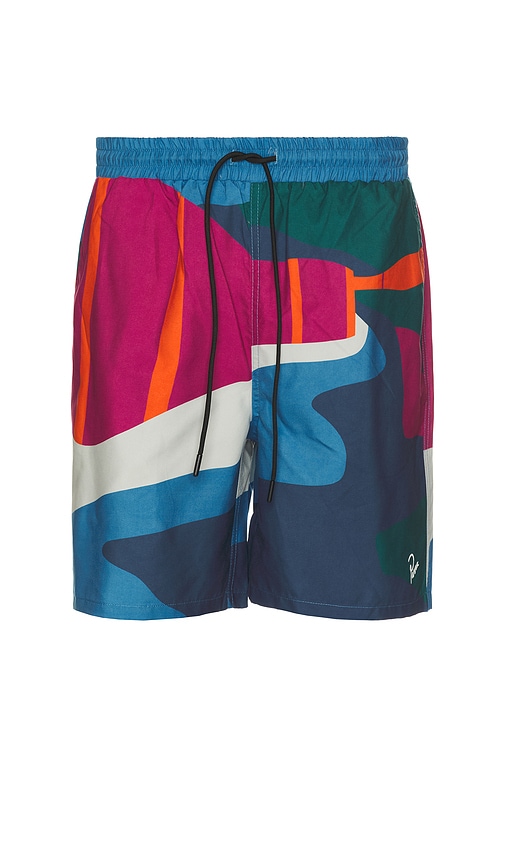 By Parra The Festival Fence Swim Shorts in Blue