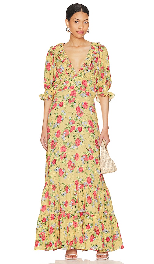 Bytimo Spring Maxi Dress In Yellow