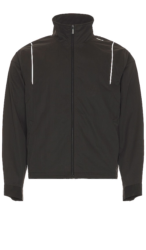 C2H4 Piped 3M Reflective Track Jacket in Black