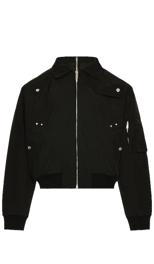 C2H4 Quilted Intervein Bomber Jacket in Solemn Black REVOLVE