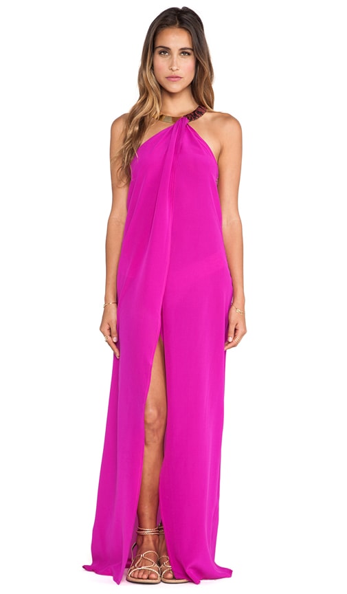 fuschia maxi dress