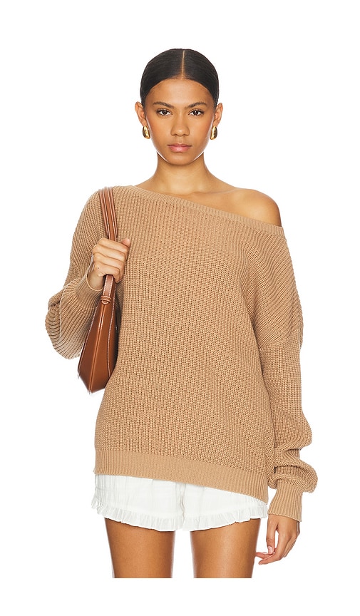 Shop Callahan The Off Shoulder Sweater In 驼色