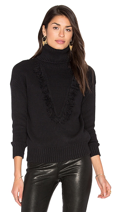 black turtleneck sweater