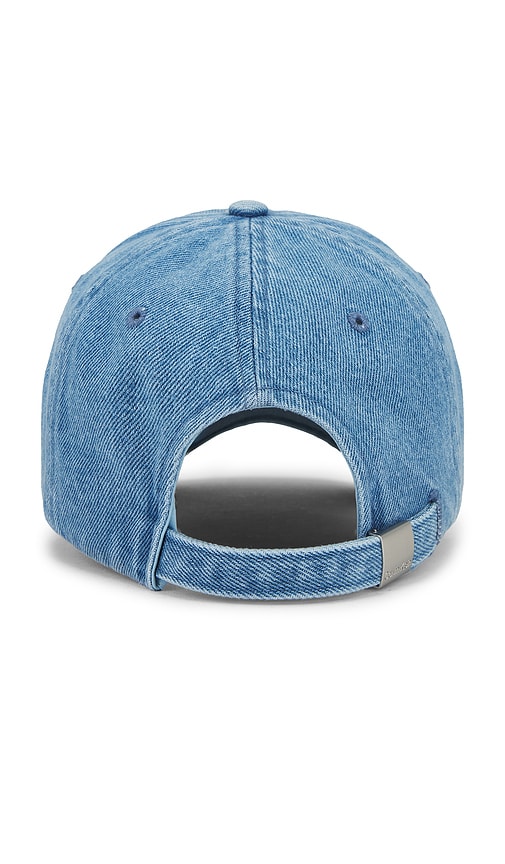  Calvin Klein Monologo Embroidered Baseball Cap In Denim-medium. 