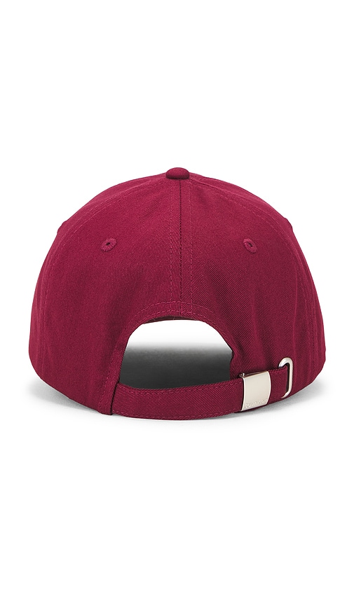 Calvin Klein Monologo Embroidery Baseball Cap In Burgundy