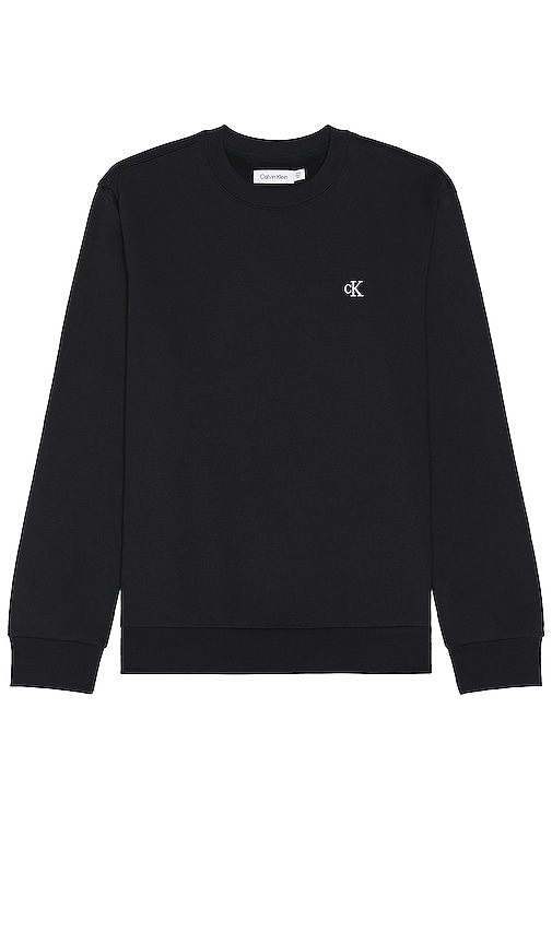 Calvin Klein Archive Logo Fleece Sweatshirt in Black Beauty