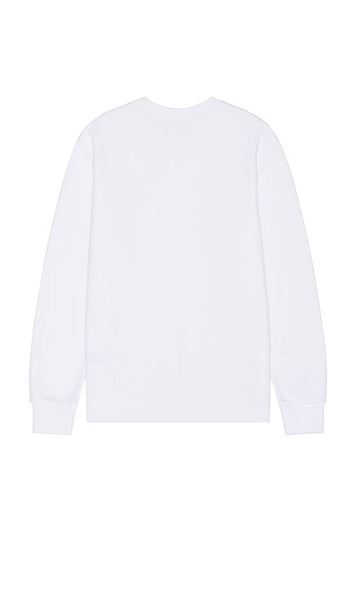 Shop Calvin Klein Monologo Fleece Crewneck Sweater In White