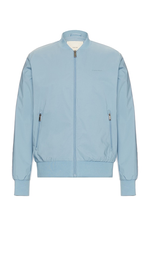 Matte Bomber Jacket in Blue. - size L (also in M, S, XL/1X) - Calvin Klein - Modalova