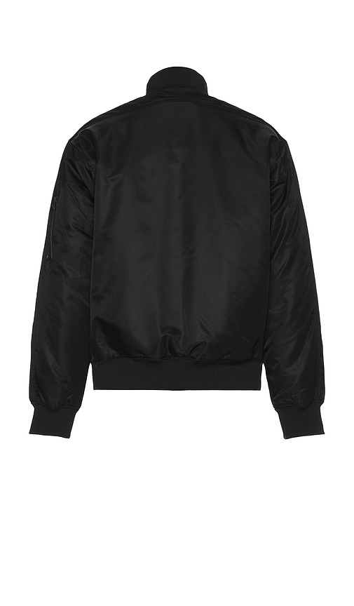 Calvin Klein Nylon Bomber Jacket In Black